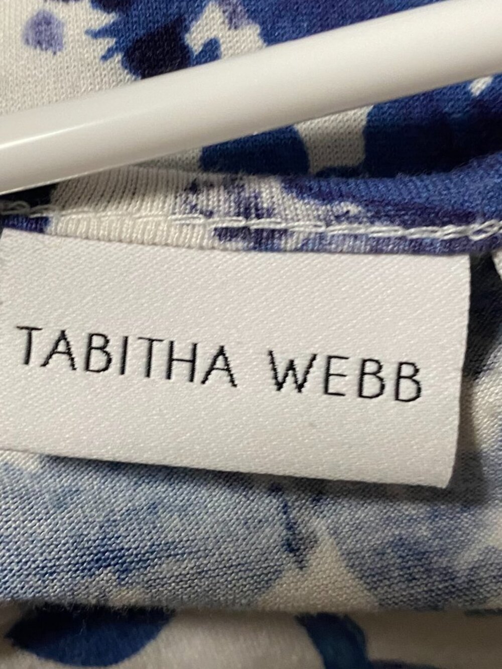Tabitha Webb, blue & white asymmetrical, tank style tunic/dress, size 1X - Picture 7 of 9